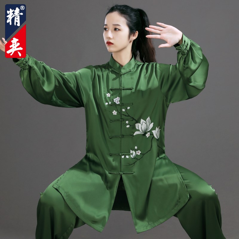 速发太兰服装新款玉极功绘武术服男表演服太极拳练手服装春