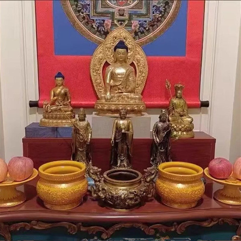 速发佛龛神像增高架供奉佛座红木桌台莲花阶梯供台垫高佛台底座可