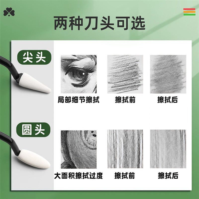 速发素描专用擦刀美术生高光细节阴影揉擦笔棉素描套装工具纸绘画