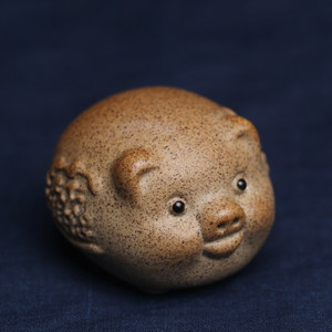 速发淘沙招财进宝福猪实心摆件小摆设可爱茶宠茶玩生肖猪头家居纸