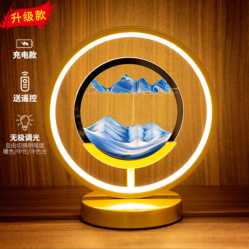 速发流沙画摆件创意居术沙漏办公客室厅酒柜电视柜家艺装饰品轻奢