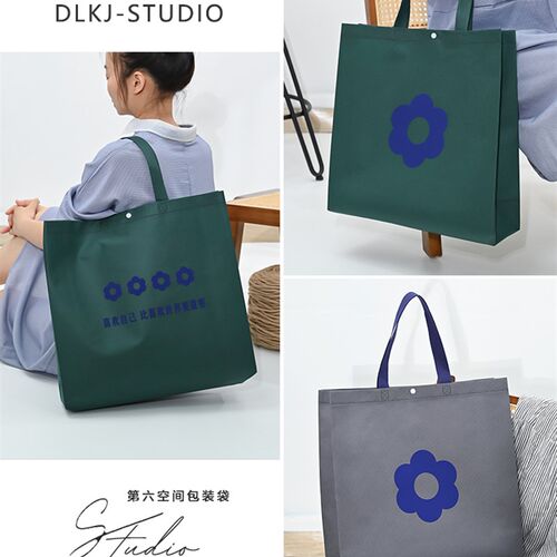 速发布装店提纺服手无袋LOGO简约加厚礼品包装手拎袋衣服环保袋