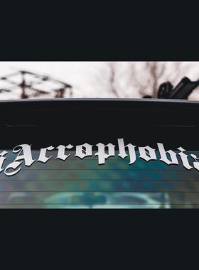 iAcro2022 新款电镀 哑光灰弧形改装车风挡贴