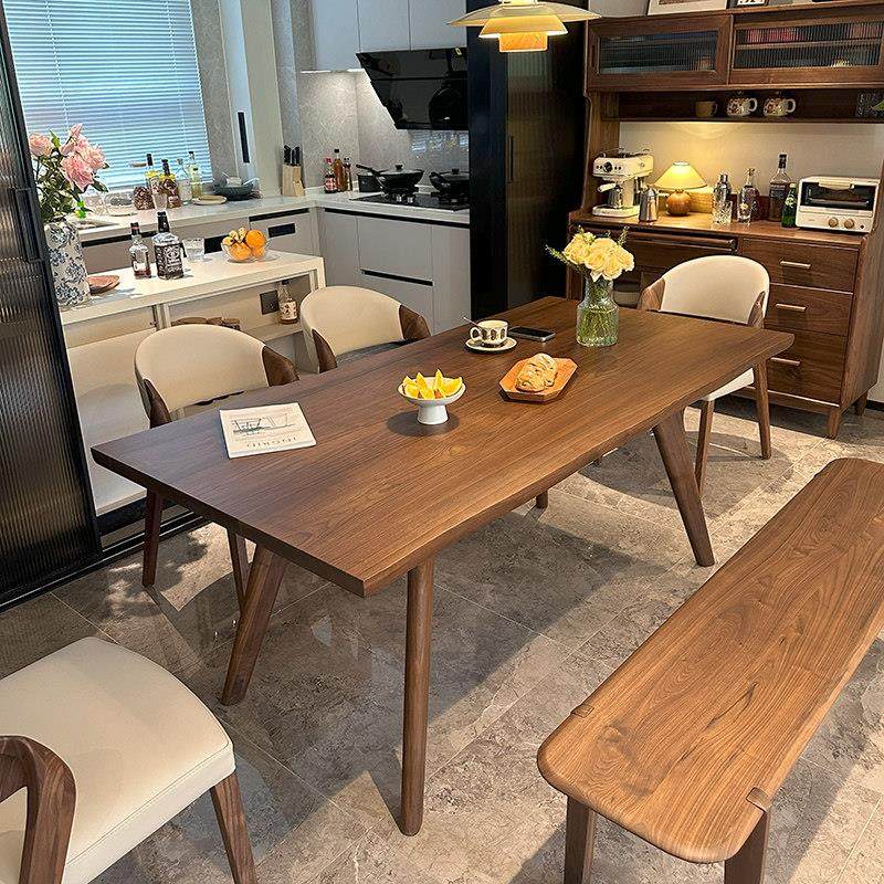 北美黑胡桃木餐桌全实木北欧原木大板桌大长桌现代简约工作台书桌,住宅家具,实木餐桌,淘宝优惠券,粉丝福利购,淘宝优惠卷