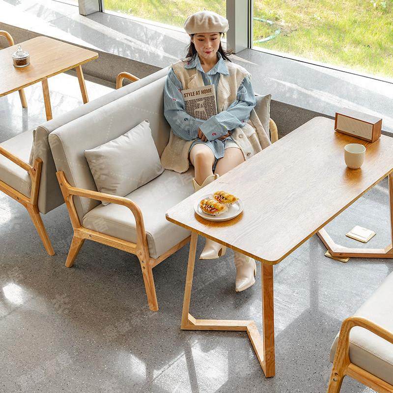 酒店民宿网红咖啡厅桌椅组合烧烤甜品店小清酒吧饭厅沙发餐饮卡座