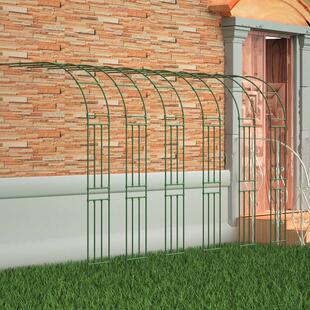 半边拱门花架爬藤架户外月季铁艺弧形半拱形支架庭院花园阳台藤架
