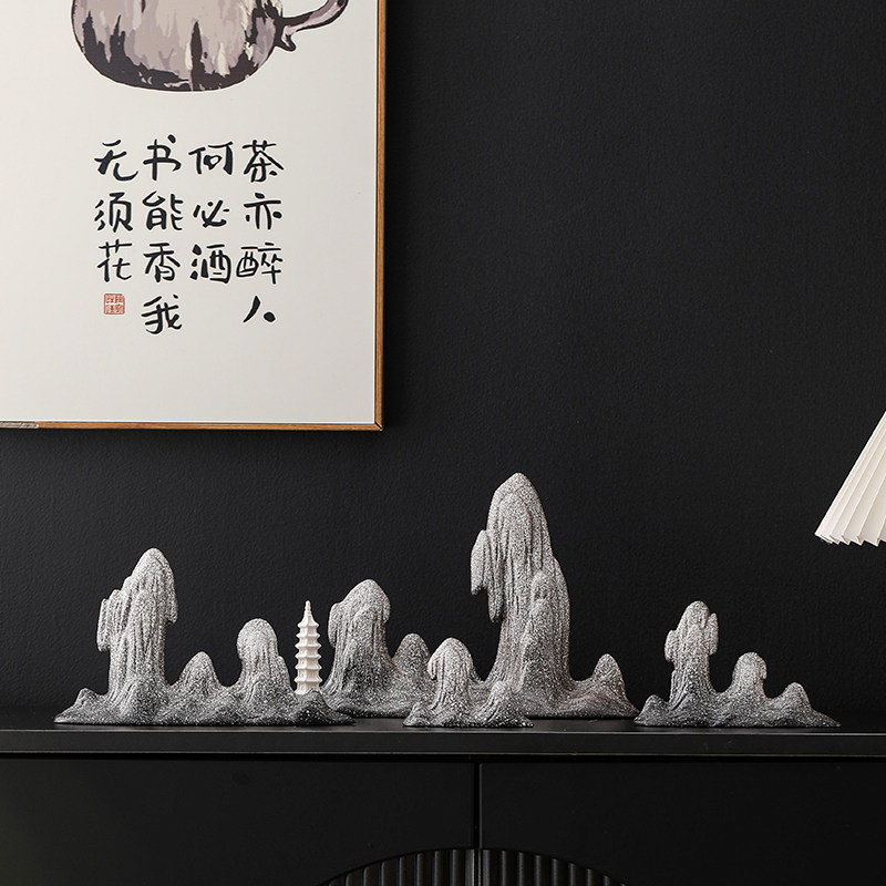 速发鱼景造景石小假山微缸观盆景造景套餐生态循环流水装饰品摆件