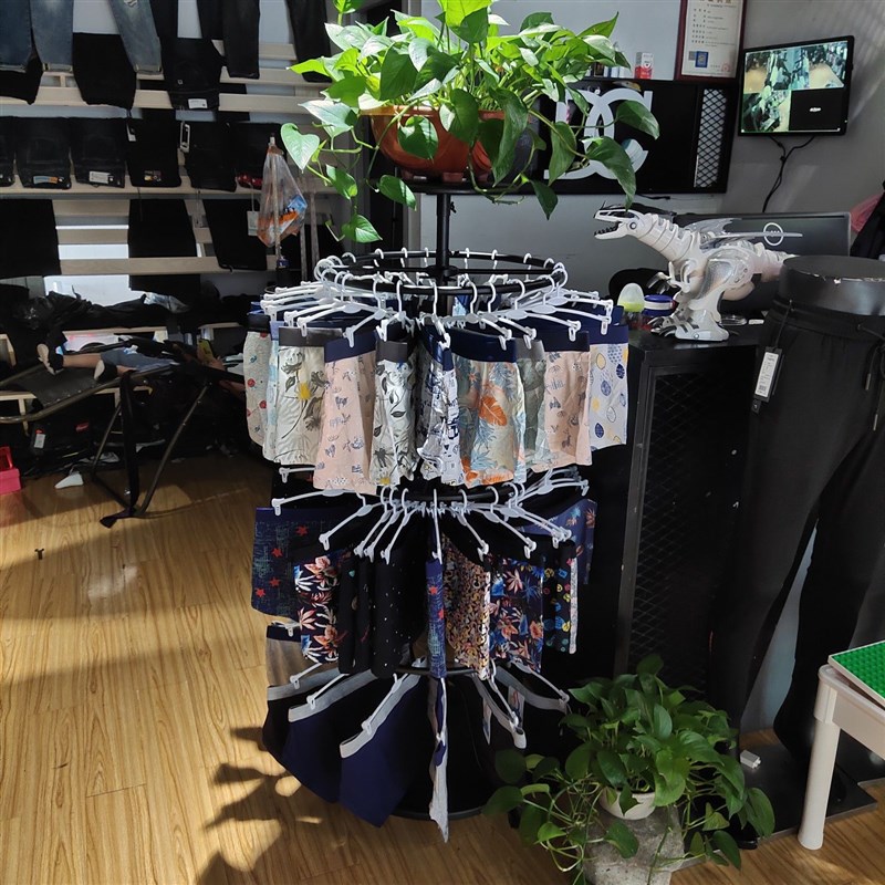 速发服装店挂架内衣内裤短裤文胸中岛圆形多层旋转升降展示架子