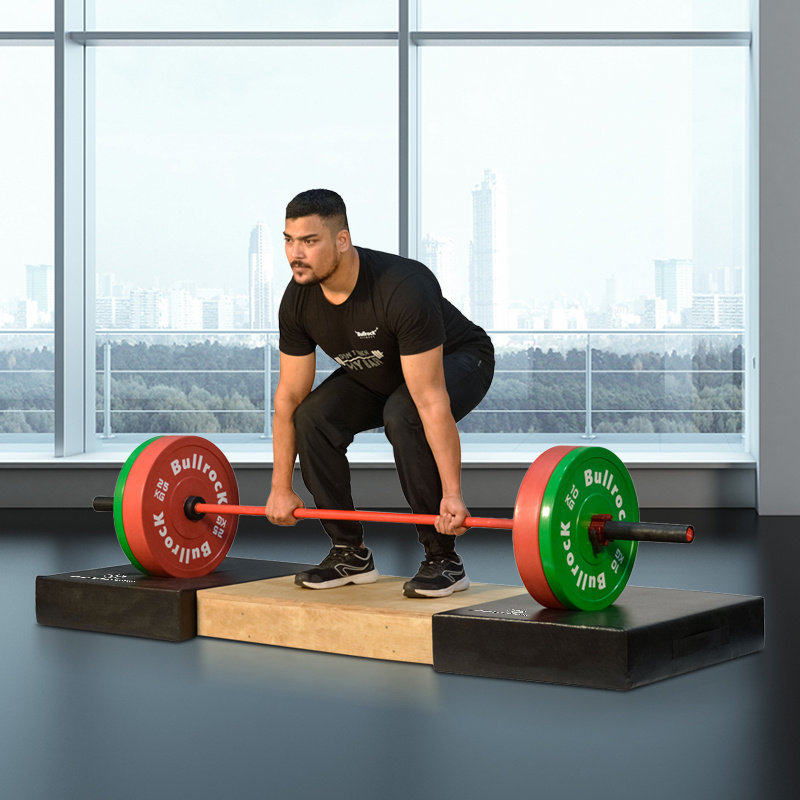 速发木质硬拉台1地c用哑铃杠铃深蹲重台健身器材木板架子专业举5