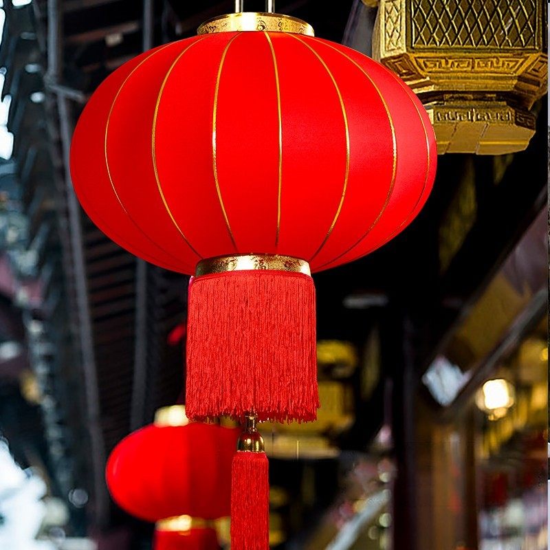 速发大红灯年吊灯新笼202新款2门24户外台春节大0挂饰装饰中国风