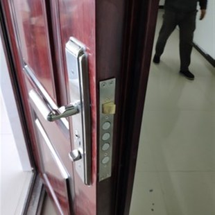 速发家用大门锁通用型锁套装 c体超门级锁芯不锈钢04拉手锁把手