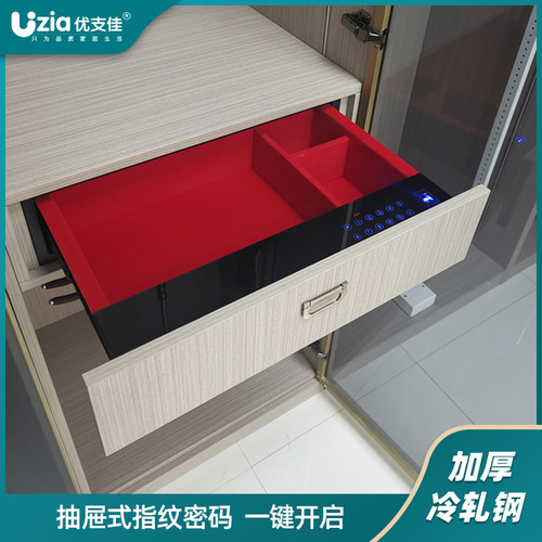 速发衣柜家用衣藏间小型隐盗防帽智能抽屉式密码指纹触屏