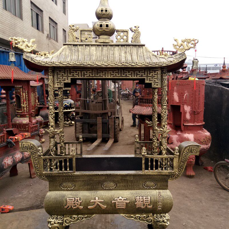 速发长方形香炉 铸铁香炉 寺院大型香炉宗祠祖庙生铁大香炉铜香炉
