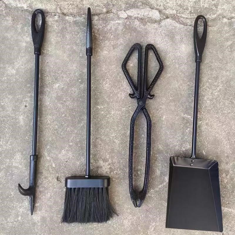 速发壁炉清灰工具套装扫把铲子欧式铸铁火炉配件火钩火钳架烤炉具