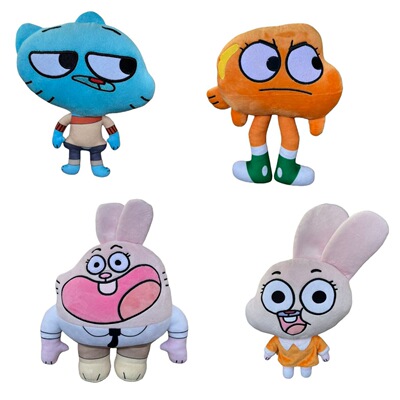 跨境新款阿甘妙世界卡通公仔Gumball 口香糖儿童动漫毛绒玩具现货