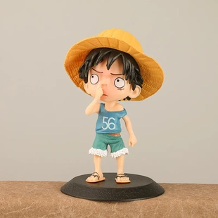 動漫卡通挖鼻子路飛公仔玩具擺件潮玩禮品 11.5cm海賊王手辦