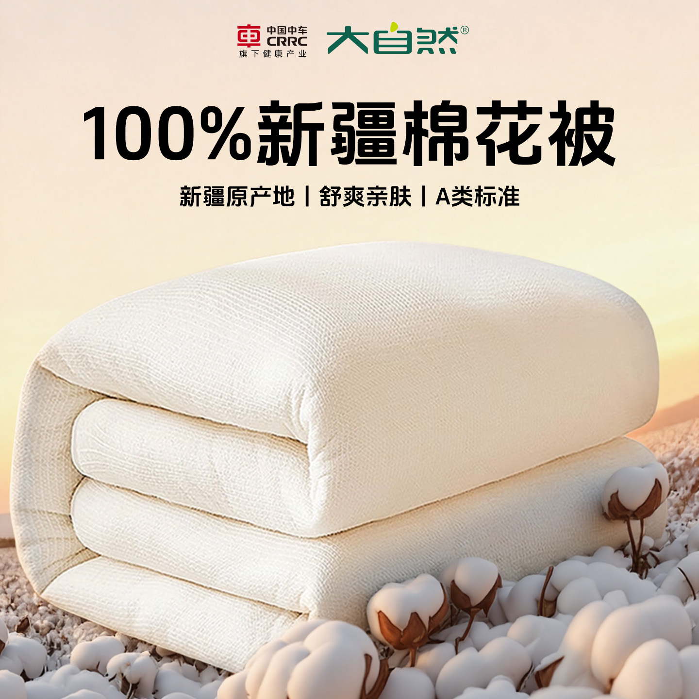 大漠叔叔大自然棉花被全棉加厚被