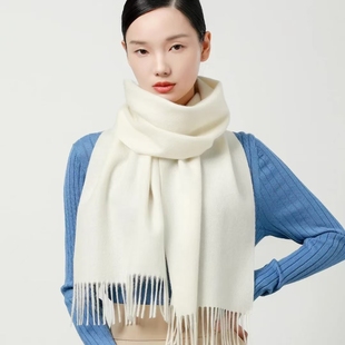 生日礼物Concise Kite纯羊毛围巾女秋冬季保暖围脖礼盒冬天送女生