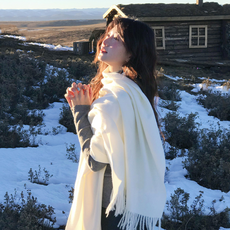 礼盒装围巾100%纯羊毛女冬季保暖