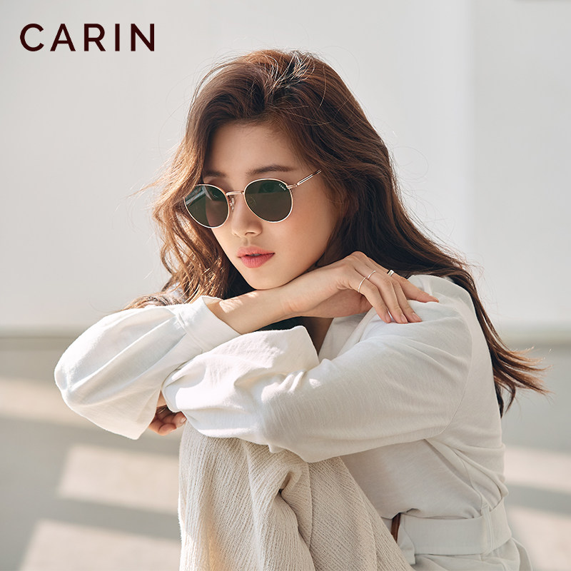 CARIN太阳镜ANNA-秀智/NewJeans同款方圆脸男女复古显白纯钛墨镜