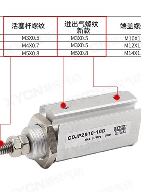 优型针型气缸CDJPB15-5/10/15/20/25D微型CDJP2B16/CDJPD15/CJPT
