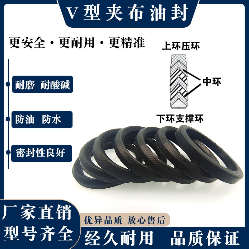 V型夹布组合密封圈100/105/110/112*115/120/125/130/132/135/140