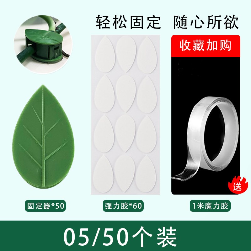 绿箩爬上b神器绿萝夹子绿植上墙固定器卡子爬墙挂钩吸盘爬藤勾扣