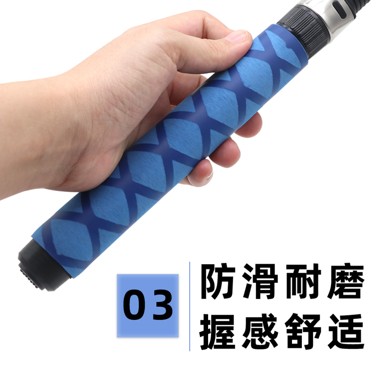 防滑花纹热缩管h15-50mm条纹热缩把手套鱼竿球拍吸汗绝缘套1米/根