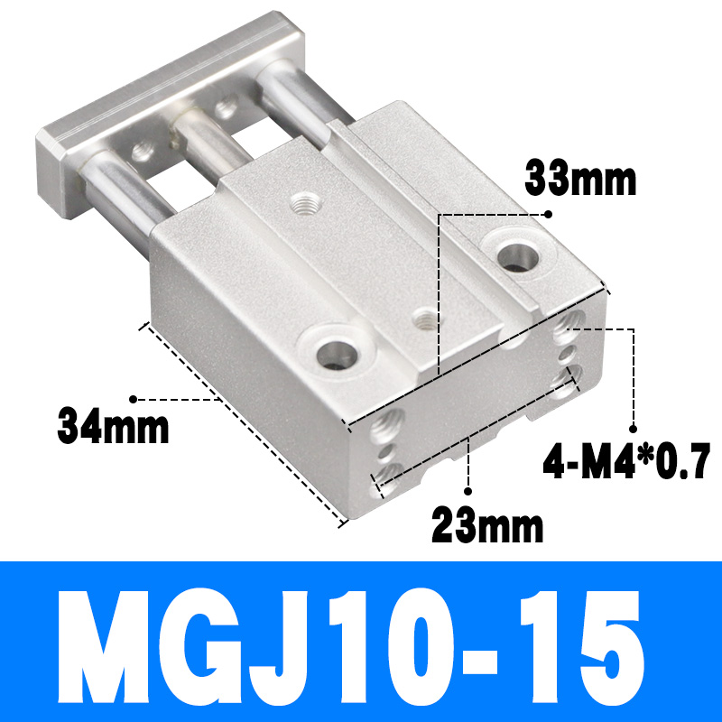 微型带导杆气缸MGJ6*5/10/15/20 三杆气缸MGJ10*5/10/15/20