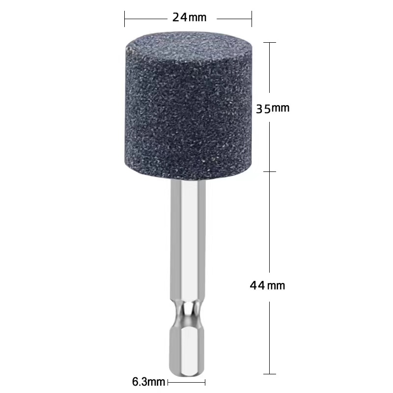 六角柄砂轮磨头棕刚玉补胎加长磨头打磨砂头手电钻自动内圆磨砂轮