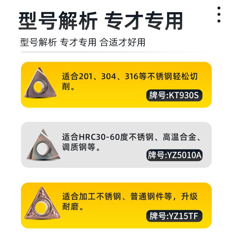数控刀内孔刀片TPGH110304L/080202L/090202L不锈钢三角镗孔刀片