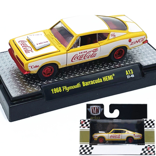 1:64M2车模1968普利茅斯梭鱼肌肉跑车仿真合金汽车模型收藏摆件