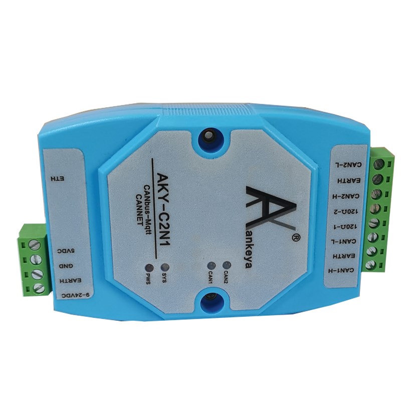 以太网转CAN模块 AKY-C2N1 智能双向CANBUS CAN转网口 M.QTT网关
