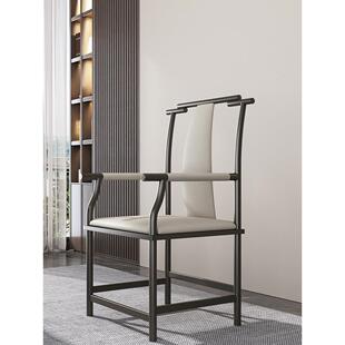 茶桌专用椅子中式茶凳围椅轻奢茶椅子官帽椅高端泡茶主人椅太师椅