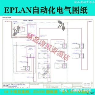 EPLAN自动化电气图纸20个项目案例 共有20个项目案例2D/3D图纸源