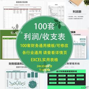 利润分析表报核算收支明细家庭本电子版财务分析模板公司企业系统