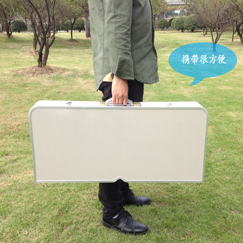 极速户外折叠桌椅便携式露营烧烤野餐桌椅L铝合金连体桌广告宣传