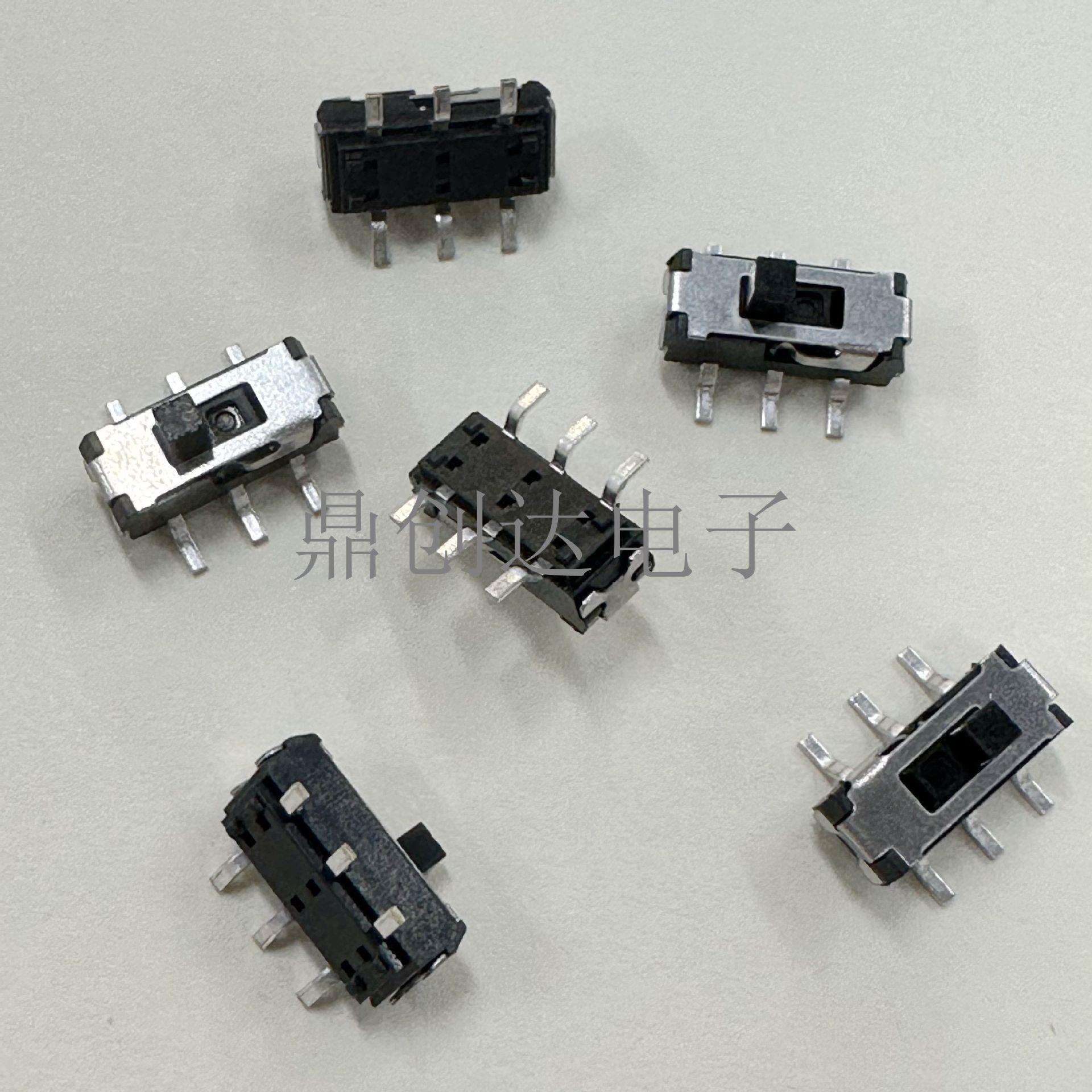 耐高温立式六脚拨动开关 微型两档贴片拨动开关 双排六脚滑动开关