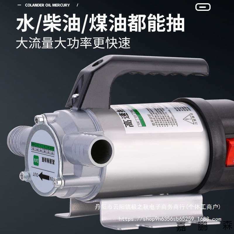 【油水两用】电动抽油泵加油机12V220V伏柴油加油机抽水泵自吸泵