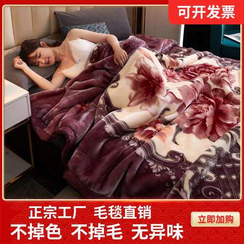 冬季新款拉舍尔毛毯双层加厚毯子珊瑚绒毛毯盖毯婚庆毛毯厂家