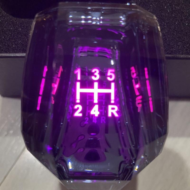 Y8N现做汽车改装水晶发光排挡头钱触摸感应自手动挡个性换档杆档L