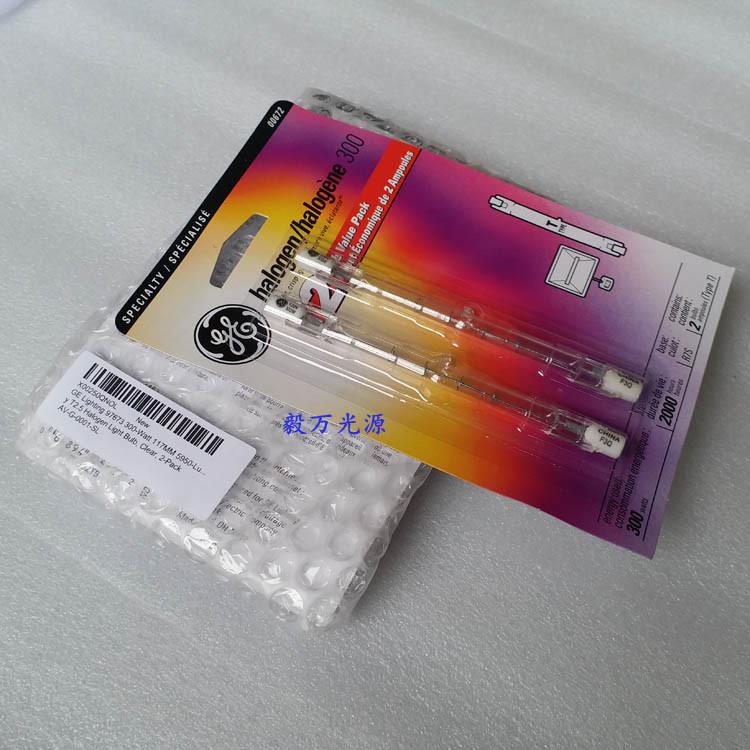 GE 120V300W对色灯管R7S 119MM双端卤钨灯A光源四代灯箱Q300T3/CL