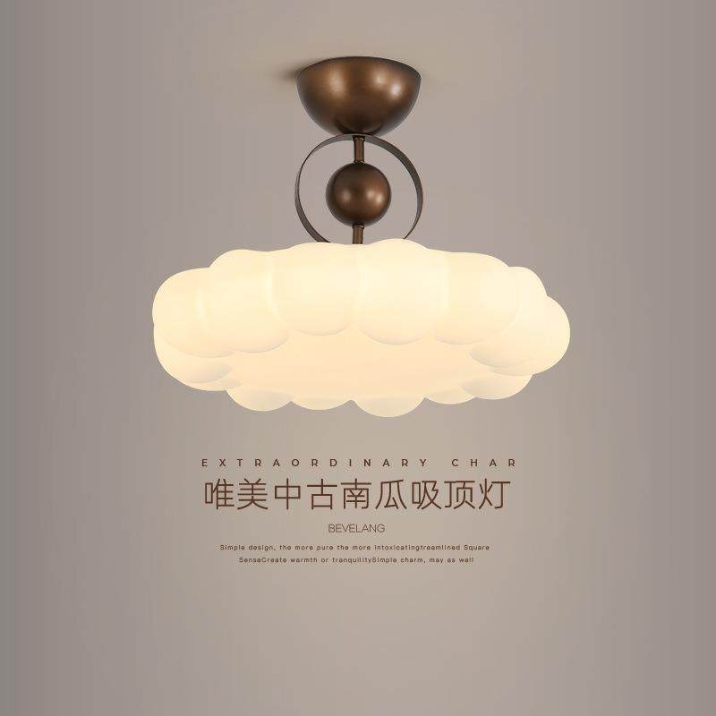 法式复古卧室吸顶灯中古风个性简约北欧网红爆款花边南瓜护眼灯具,电子元器件市场,集成电路（IC）,淘宝优惠券,粉丝福利购,淘宝优惠卷