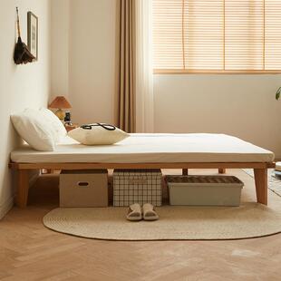 床架无床头实木床排骨架床架子橡木榻榻米床小户型不占空悬浮床&Z