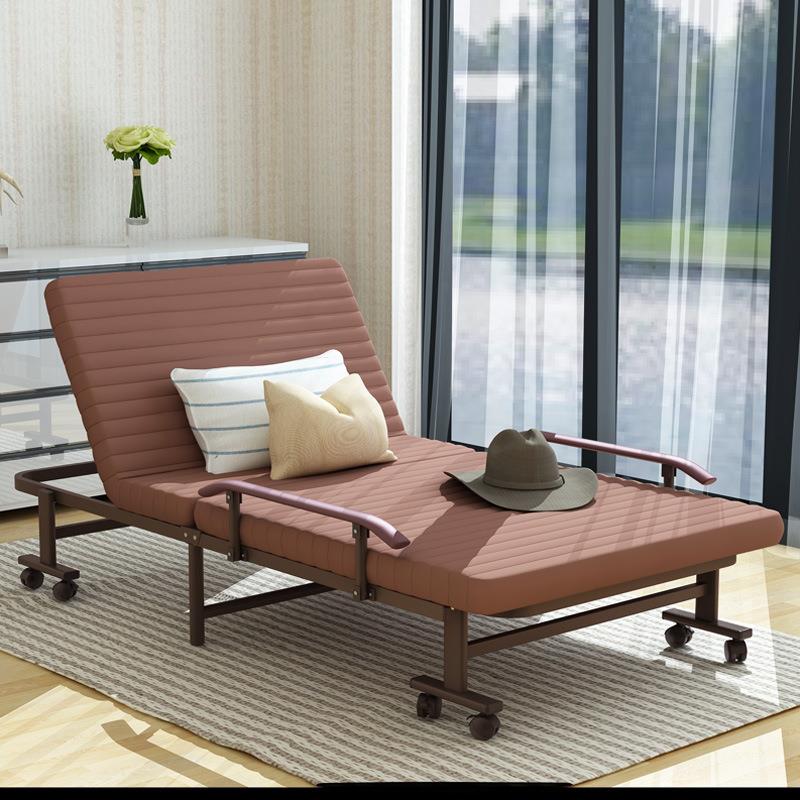 厂家直销 单人午睡床办公室午休收缩床家用简易陪护棉质折叠床