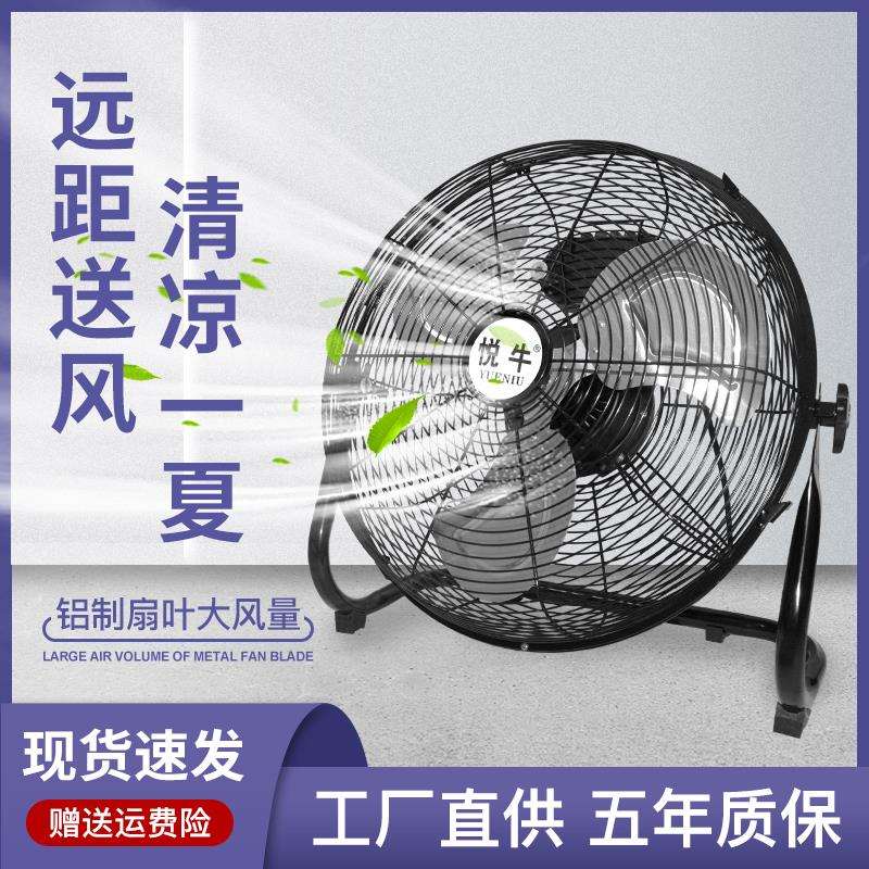 工业风扇电风扇台式大风量落地家用趴地扇商用大功率坐爬地扇