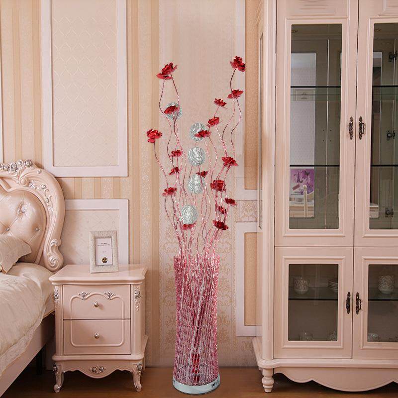 现代时红色喜庆新婚卧室床头台灯婚庆送礼装饰客厅床头LED落地灯