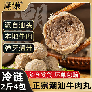潮谦-潮汕牛肉丸正宗新鲜冷冻牛筋丸火锅麻辣烫煮汤丸子