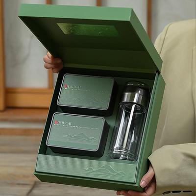 2025新款绿茶包装盒空礼盒碧螺春龙井通用茶叶礼盒装空盒包装定制
