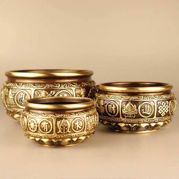 新款大号精工纯铜聚宝盆莲花招财聚宝盆八宝香炉中式家居摆件礼品,家居饰品,装饰摆件,淘宝优惠券,粉丝福利购,淘宝优惠卷